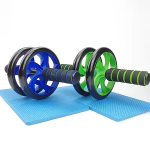 Plastic Dual-Wheel Abdominal Wheel for Home Fitness