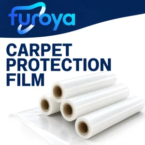 Plastic Film Carpet Protection Roll Waterproof Dust Barrier Machine Grade Easy Removal
