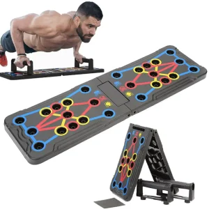Plastic Portable Foldable Strength Training Sit-Up and Push-Up Board