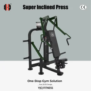 Plate-Loaded Incline Chest Press with Independent Lever Arms, Angled Back Support, and Stable Frame for Commercial Gym