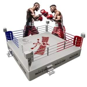 Platform Boxing Ring with Steel Frame and Adjustable Height for Adults