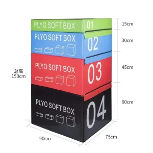 Plyometric Plyosoft Jump Platform Plyo Box Adjustable Gym Equipment Kids