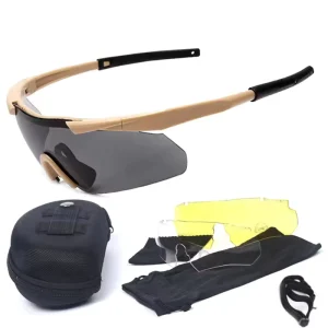 Polarized Anti-Glare Shatterproof Tactical Sports Goggles for Mountain Biking and Training