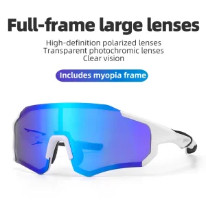 Polarized UV Protection Photochromic Cycling Sunglasses