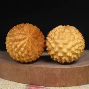 Polished Spiky Cypress Hand Therapy Tool for Stress Relief and Muscle Recovery