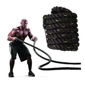 Poly Dacron Heavy Fitness Rope Heat Shrink Handle Strand Twisted Polyester Battle Ropes