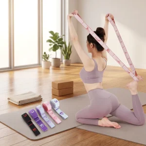Polyester Cotton Resistance Band Yoga Stretch Band for Unisex Women Men Exercise Yoga Dance & Fitness Workout