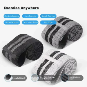 Polyester Fabric Loop Resistance Bands Set for Yoga Pilates, Non-Slip, Portable Booty Bands