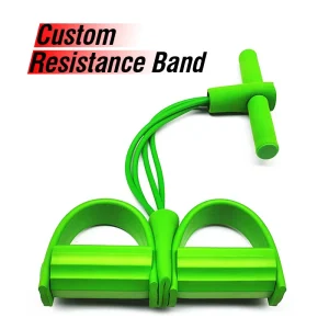 Polyester Fabric Pilates Accessories 4 Tubes Yoga Fitness Exercise Bands Pedal Pulling Foot Sit Up Assistant