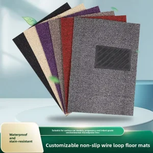Polyester Latex Car Floor Mats, 0.6mm/1.0mm Thickness, Non-Slip Waterproof Wire-Loop Design