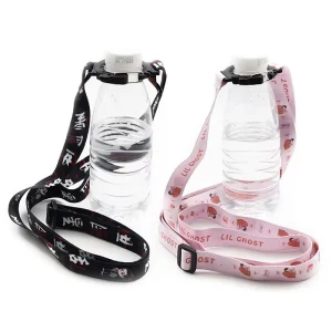Polyester Thermal Neck Strap, Adjustable Length, Recycled Wine Beer Water Bottle Holder Lanyard