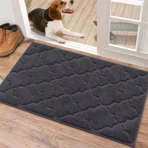 Polyester Tufted Plain Indoor Dirt-Trapping Anti-Slip Washable Entryway Mat