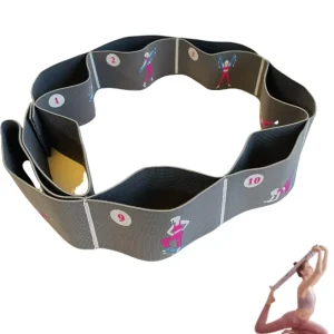 Polyester Yoga Stretch Strap with 8 Loops for Exercise and Ballet