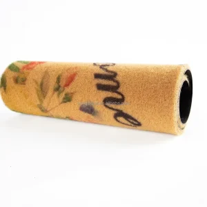Polyester coir surface indoor and outdoor mat with PVC backing