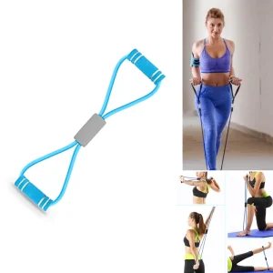 Portable 8 Shaped Exercise Resistance Band Body Shaping Elastic Rope Yoga Fitness Trainer