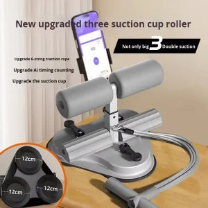 Portable ABS Three-Suction-Cup Sit-Up Assistant for Home Fitness
