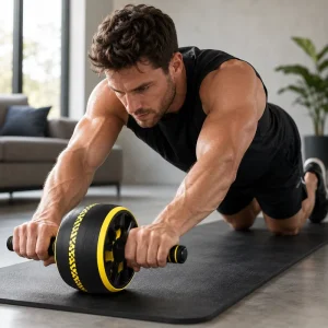 Portable Ab Wheel Roller for Home Workouts and Core Strength Training