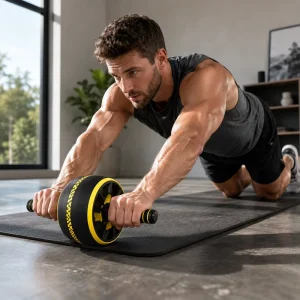 Portable Abdominal Exercise Wheel Roller for Home, Office, and Outdoor Workouts