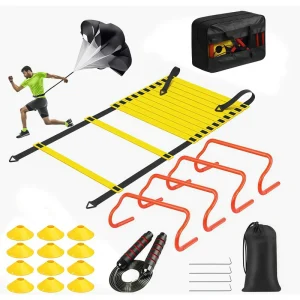 Portable Adjustable Football Agility Training Sets Outdoor Resistance Training Kits for Kids