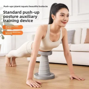 Portable Adjustable-Height Push-Up Stand for Chest and Abdominal Training