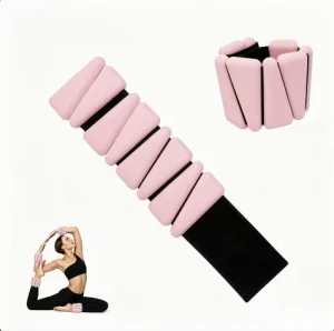 Portable Adjustable Silicone Weighted Wrist and Ankle Bands for Yoga, Ballet, Dance, Gym and Workout Training