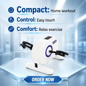 Portable Arm and Leg Physical Therapy Pedal Exerciser, Rehabilitation Exercise Bike for Disabled Users