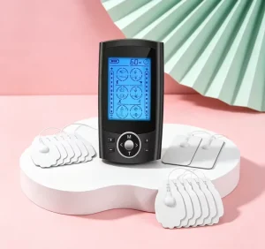 Portable Body Massage Device with Dual Output Wires and Multiple Care Pads