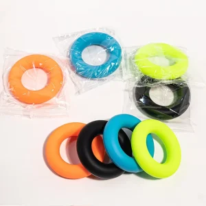 Portable Circular Silicone Hand Gripper with Dots for Home Exercise
