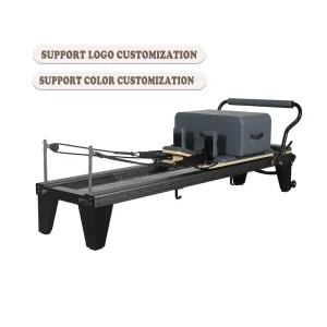 Portable Commercial Black Aluminum Pilates Reformer