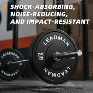 Portable Competition Bumper Plates Low-Bounce Durable Rubber Weightlifting Plates