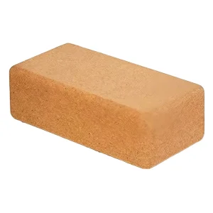 Portable Cork Yoga Block with Easy Grip and Contoured Edges for Balance Support