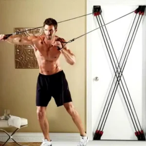 Portable Door Gym Stretching Machine Exercise Bands for Home Workout Full Body Fitness Strength Training System
