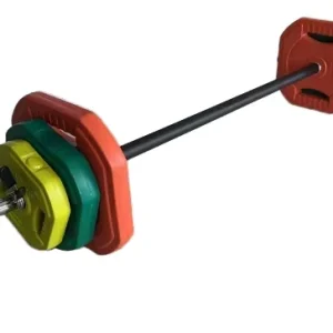 Portable Durable 22kg Steel Pipe Barbell Weightlifting Fitness Family Set