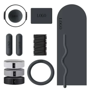 Portable Eco-Friendly Silicone Dumbbell, Barbell, Power Ring and Yoga Mat Fitness Set