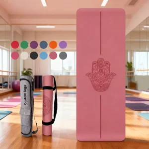 Portable Eco-Friendly Yoga Mat Non-Slip Shock-Absorption Arch Half PU Natural Rubber Exercise Mat