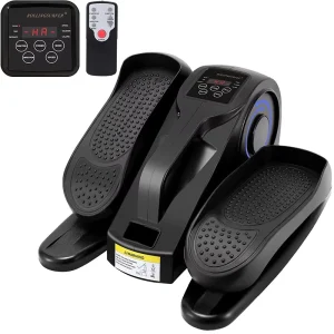 Portable Electric Elliptical Trainer Desk Bike Large Pedal Electromagnetic Resistance Display (Time Speed Distance Calorie)
