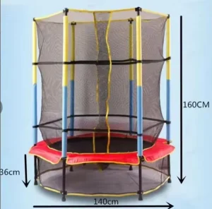 Portable Foldable Children’s Mini Trampoline with Safety Net
