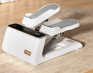 Portable Foldable Fitness Body Climber Stair Stepper Under Desk Pedal Exerciser with Resistance Bands