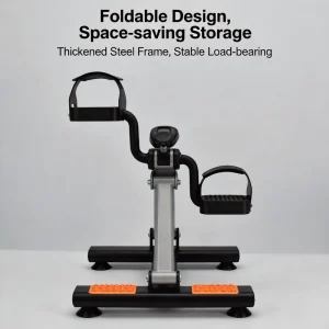 Portable Foldable Mini Pedal Exerciser Bike Digital Display Hand Foot Massage Pedal for Arm Leg Workout Home Office Fitness