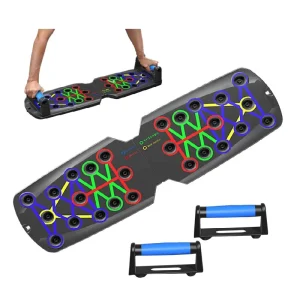 Portable Foldable Multi-Function Fitness Rack System for Sit-Ups, Strength Training, and Push-Ups