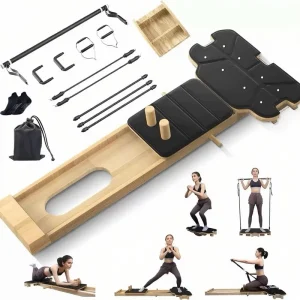 Portable Foldable Pilates Reformer Machine for Home Fitness