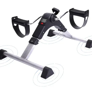 Portable Folding Mini Pedal Exerciser for Arm and Leg Exercise While Sitting