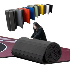 Portable Gymnastics Mat Roll, Shock-Absorbing Non-Slip Carpet for School Training, Customizable Sizes