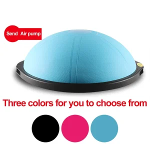 Portable Half Balance Ball for Core Training with Anti-Slip Sanded Surface, Home Yoga, Speed Wave Ball