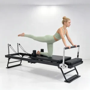 Portable Home Alloy Foldable Pilates Reformer Bed with Adjustable Springs