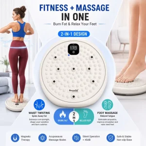 Portable Home Exercise Step Board and Waist Twister Machine