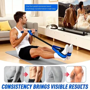 Portable Latex Pedal Puller Resistance Exerciser for Abdominal and Leg Workouts Model TD-008