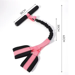 Portable Lightweight Elastic Pull Rope Pedal Tensioner and Sit-Up Exerciser for Travel and Home