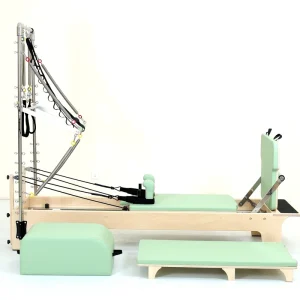 Portable Maple Wood Pilates Reformer for Commercial Home Gym and Studio Use with Adjustable Features