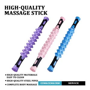 Portable Massage Roller Stick for Full Body Muscle Recovery and Pain Relief Athletes Physical Therapy Tool